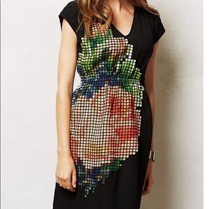 Anthropologie Pixilated Fleur Dress Small